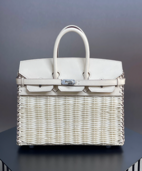 에르메스 버킨백25 피크닉 나타 화이트 은장